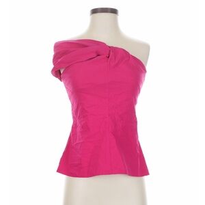 Zara Vibrant Pink Off-Shoulder Blouse